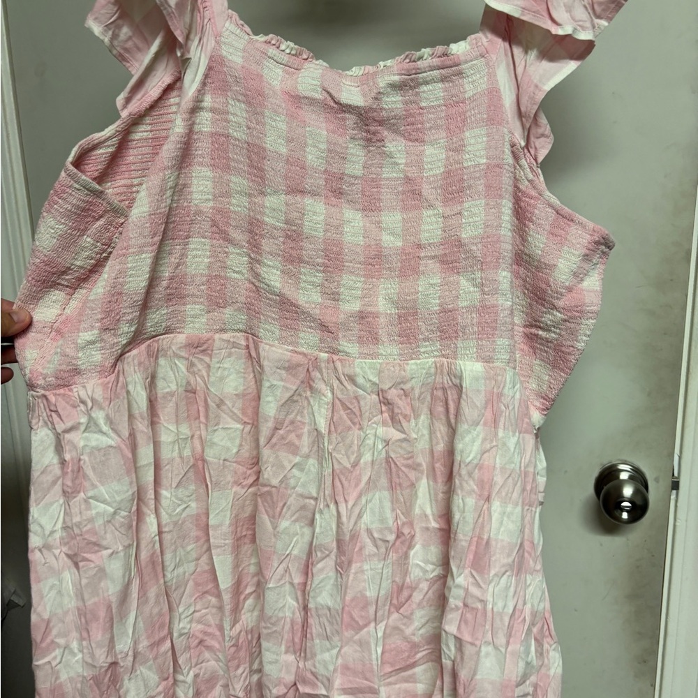 NWOT Old Navy Dress Pink and White Checkered